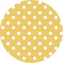 Rond tafelzeil Dottie geel (140cm)