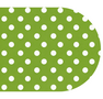 Ovaal tafelzeil Dottie groen