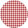Groot rond tafelzeil ruitje rood (160cm)