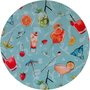 Rond tafelzeil cocktails (140cm)