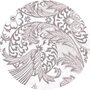 Rond Mexicaans tafelzeil paraiso zilver (120cm)