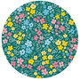 Rond tafelzeil Flora Festival groen (140cm) 