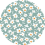 Groot rond tafelzeil Happy Days Mint (160cm)