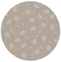 Groot rond tafelzeil pluizenbloem taupe (160cm) 