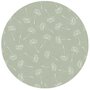 Groot rond tafelzeil pluizenbloem oud groen (160cm) 