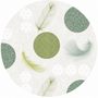Rond tafelzeil veren groen (140cm)