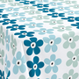 Tafelzeil big small flower blue
