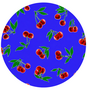 Rond Mexicaans tafelzeil kersen blauw (120cm)