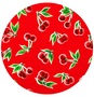 Rond Mexicaans tafelzeil kersen rood (120cm)