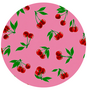 Rond Mexicaans tafelzeil kersen roze  (120cm)