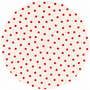 Rond Mexicaans tafelzeil polkadot wit met rode stippen (120cm)