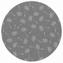 Rond tafelzeil pluizenbloem grijs (140cm)