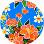 Rond Mexicaans tafelzeil fortin blauw (120cm)