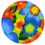Rond Mexicaans tafelzeil Rain of flowers groen (120cm)