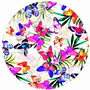 Rond wasbaar gecoat tafelzeil Butterfly (140 cm)