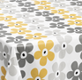 Tafelzeil big small flower grey/brown