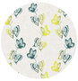 Rond tafelzeil Groene vlinders (140cm) 