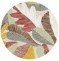 Rond wasbaar gecoat tafelzeil Karma bruin (140 cm)