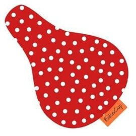 Zadelhoesje kinderfiets polkadot stippen rood