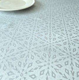 Damast tafelkleed blauw 130x180 cm