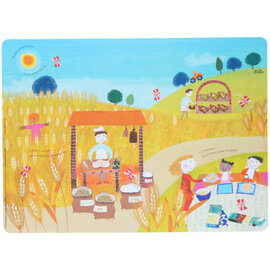 Placemat kinderen varkentjes en graan 