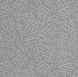 30x140cm Restje gecoat tafelzeil streepjes grijs/taupe (wasbaar)