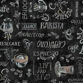 SALE 145x140cm Tafelzeil Ristretto noir