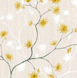 35x140cm Restje gecoat tafelzeil Fuji geel