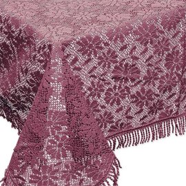 Buiten tafelkleed schuimvinyl 150x220cm cassis (dikke kwaliteit)