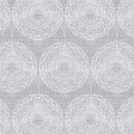 45x140cm Restje tafelzeil brocanterie grijs