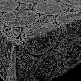 Proefstaaltje: tafelzeil vinyl kant antraciet