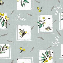 Tafelzeil olijven blauw/grijs