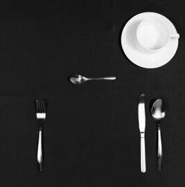 50x140cm Restje tafelzeil zwart