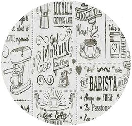 Rond tafelzeil ristretto blanc (140cm)