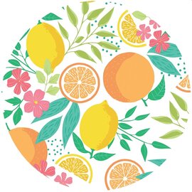 Rond tafelzeil citrus light (140cm)  