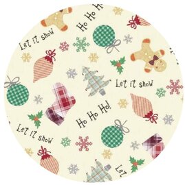 Rond kerst tafelzeil ho ho ho (140cm)