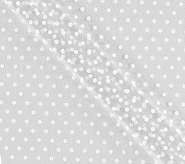 Transparant tafelzeil met witte stippen
