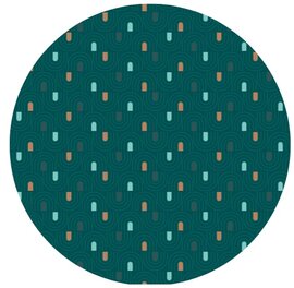 Rond tafelzeil boogjes zeegroen (140cm)