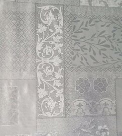Tafelzeil Brocant printje zilver grijs
