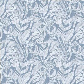 Tafelzeil vintage leafs blue