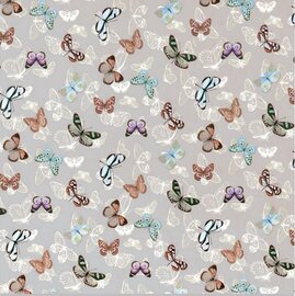 Tafelzeil vlinders grijs