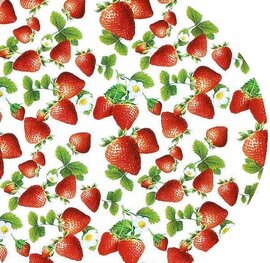 Ovaal tafelzeil aardbeien