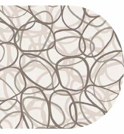 Ovaal tafelzeil bubbles taupe 