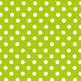 Tafelzeil fris groen met stippen