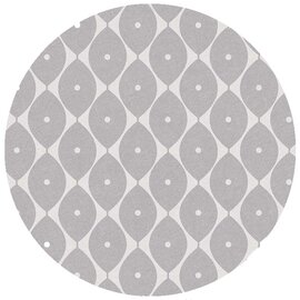 Rond tafelzeil abstracte ovaaltjes grijs (ca. 137cm)