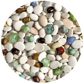 Rond tafelzeil kiezels (140cm)