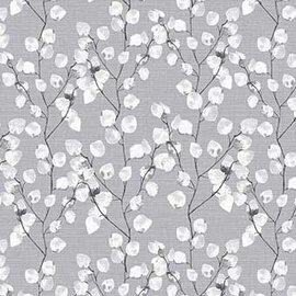 Ovaal tafelzeil katoenplant grijs