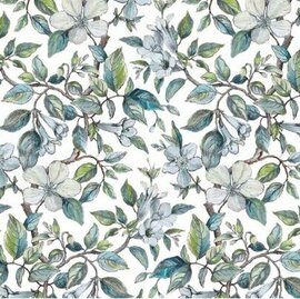 65x140cm Restje tafelzeil green classic flowers