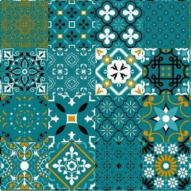 50x140cm Restje tafelzeil Spaanse tegeltjes