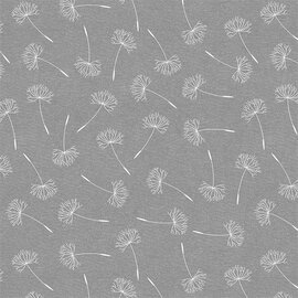 Tafelzeil pluizenbloem grijs
